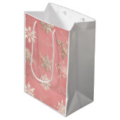 スノーフレークスパステルピンク ミディアムペーパーバッグ (正面アングル)