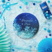 スノーフレークスパークル紙プレート ペーパープレート (パーティー)