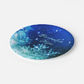 スノーフレークスパークル紙プレート ペーパープレート (アングル)