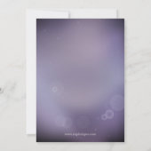 スノーフレークスパープルウィンターブライダルシャワー招待状 招待状 (裏面)