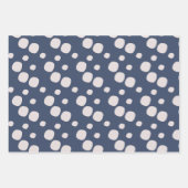 スノーフレークスピンク海軍クリスマスツリー雪スノーフレーク ラッピングペーパーシート (正面3)