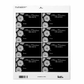 スノーフレークスファミリーギフトラベルブラック ラベル (フルシート)