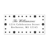 スノーフレークスフレームホリデー差出人住所 セルフインキングスタンプ (デザイン)