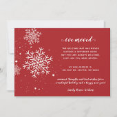 スノーフレークスフローリーズホリデームービングアナウンス カード (正面)