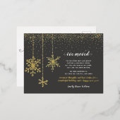 スノーフレークスフローリーズホリデームービングフォイルポストカード 箔シーズンポストカード (正面/裏面)