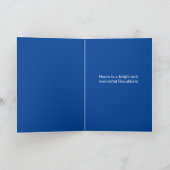 スノーフレークスブルーハッピーハヌカー カード (内部)