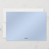 スノーフレークスブルーリボンホリデークリスマスカード シーズンカード (裏面)