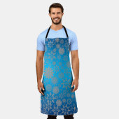 スノーフレークスホリデーエプロン エプロン (着用した状態)