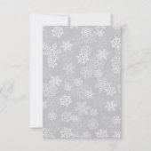 スノーフレークスホリデーパーティー招待状 出欠カード (正面)