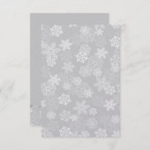 スノーフレークスホリデーパーティー招待状 出欠カード (正面/裏面)