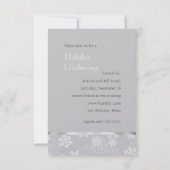 スノーフレークスホリデーパーティー招待状 出欠カード (裏面)