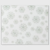 スノーフレークスホワイトラッピング紙 ラッピングペーパー (フラット)