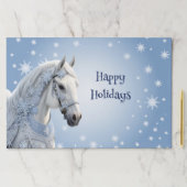 スノーフレークスホースクリスマスティアウェイランチョンマット ペーパーパッド (インサイチュ)