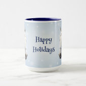 スノーフレークスホースホリデークリスマスマグ マグカップ (中央)