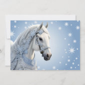 スノーフレークスホースホリデークリスマス招待状 招待状 (裏面)