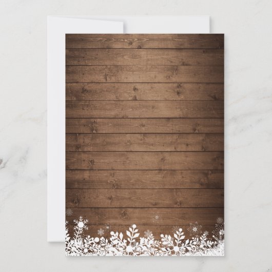 スノーフレークスライトウィンタースウィート16バースデーパーティー 招待状 (裏面)