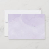 スノーフレークスラベンダーベビーシャワーアドバイスカード 招待状 (裏面)