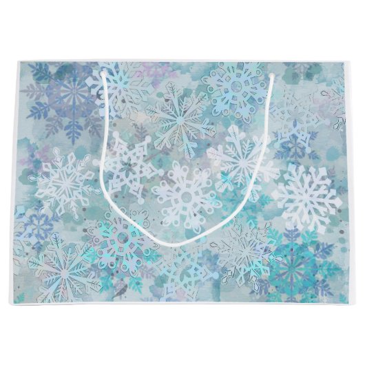 スノーフレークスラージ抱き枕 ラージペーパーバッグ (正面)