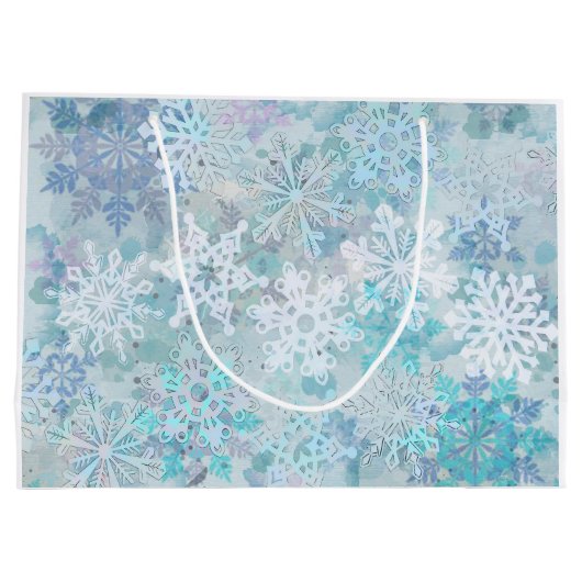 スノーフレークスラージ抱き枕 ラージペーパーバッグ (裏面)