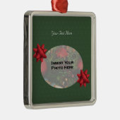 スノーフレークスレッドボーズホリデーフォトオーナメント メタルオーナメント (右)