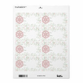 スノーフレークスワールクリスマスプレゼントラベル ラベル (フルシート)