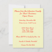 スノーフレークズクリスマスオープンハウス 招待状 (裏面)