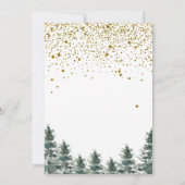 スノーフレークズクリスマスホリデーパーティ招待状カード 招待状 (裏面)