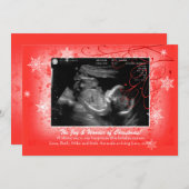 スノーフレークズ超音波ホリデーカード シーズンカード (正面/裏面)