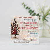 スノーフレークセッティングファミリークリスマスパーティー 招待状 (スタンド正面)