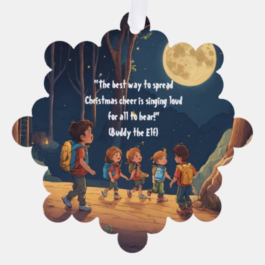 スノーフレークセレニティ:マット紙オーナメント-スタイル オーナメントカード (正面)