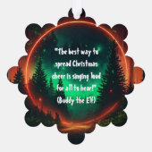 スノーフレークセレニティ:マット紙オーナメント-スタイル オーナメントカード (裏面)