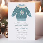 スノーフレークタッキー醜いクリスマスセーターパーティー 招待状
