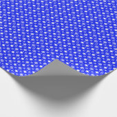 スノーフレークダークブルー ラッピングペーパー (角)