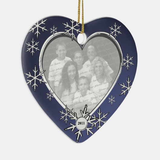 スノーフレークチャーム枠 セラミックオーナメント (右)