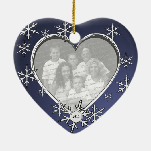 スノーフレークチャーム枠 セラミックオーナメント (裏面)