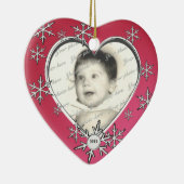 スノーフレークチャーム枠 セラミックオーナメント (右)