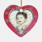 スノーフレークチャーム枠 セラミックオーナメント (正面)