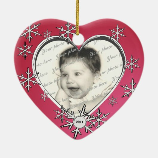 スノーフレークチャーム枠 セラミックオーナメント (裏面)