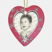 スノーフレークチャーム枠 セラミックオーナメント (左)