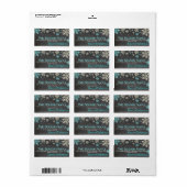 スノーフレークチョークボードクリスマス住所 シール (フルシート)