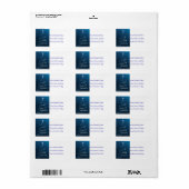 スノーフレークツリーインブルー住所 シール (フルシート)