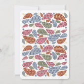 スノーフレークティラドロップツリークリスマスパーティーの招待 招待状 (裏面)