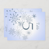 スノーフレークテーブル番号 ポストカード (正面/裏面)