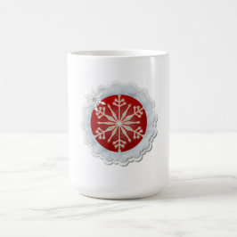 スノーフレークデザインカスタマイズ可能クリスマス コーヒーマグカップ