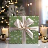 スノーフレークトリオクリスマス/ウィンターラッピング紙 ラッピングペーパーシート