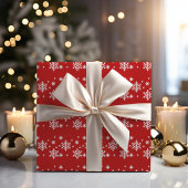 スノーフレークトリオクリスマス/ウィンターラッピング紙 ラッピングペーパーシート