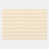 スノーフレークトリオクリスマス/ウィンターラッピング紙 ラッピングペーパーシート (正面3)