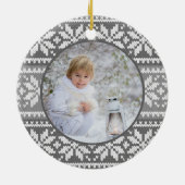 スノーフレークニットセーターMonogram Name写真 セラミックオーナメント (裏面)