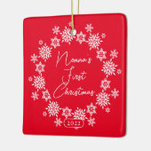 スノーフレークノンナ初めてのクリスマス セラミックオーナメント (左)