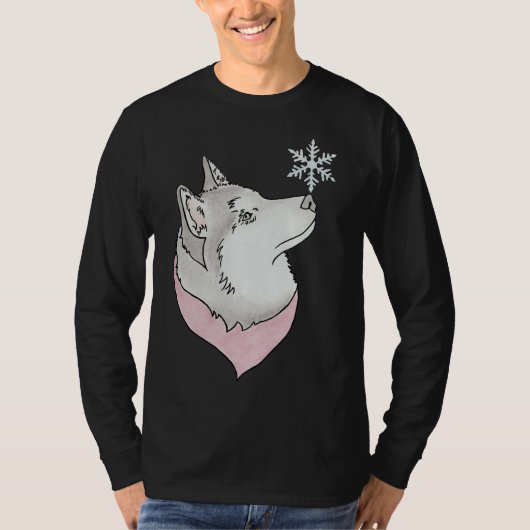 スノーフレークハスキー Tシャツ (正面)